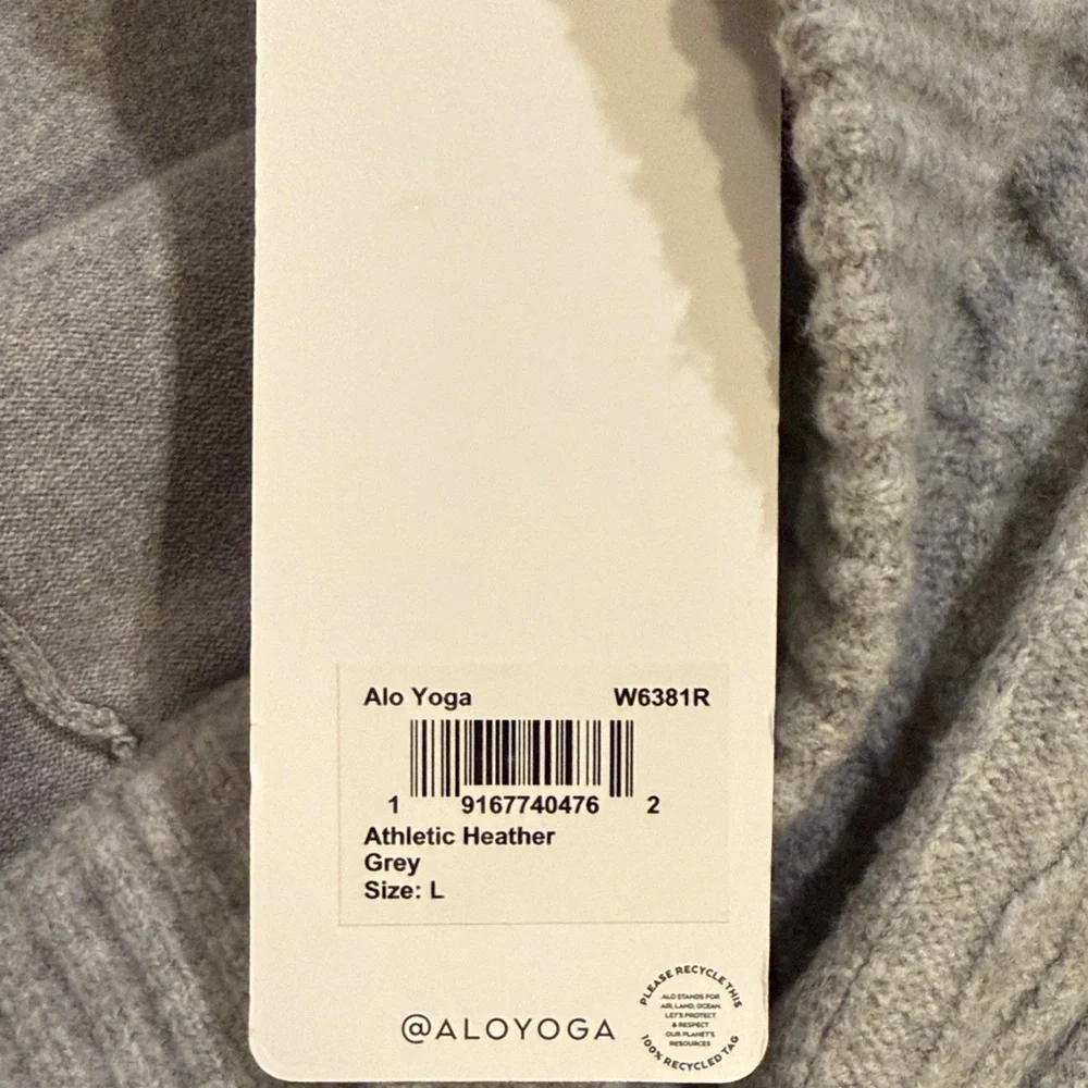 ALO Yoga Light Gray Cable Knit Mini Skirt